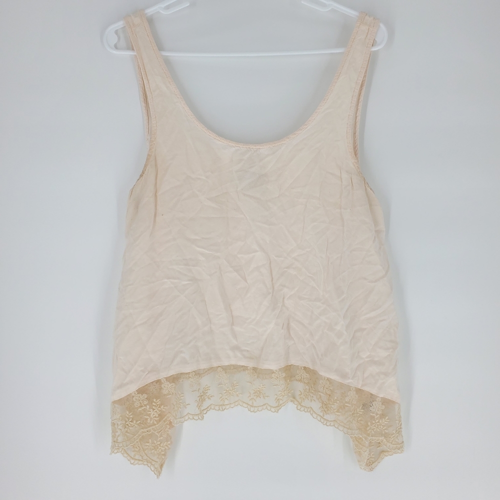 American Eagle medium linen lace tank top
